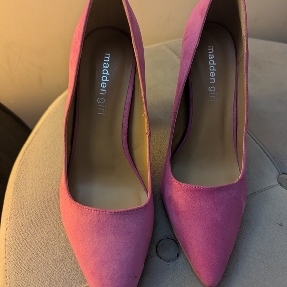 Madden Girl Vibrant Pink Block Heels - Picture 3 of 6